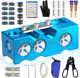 11-in-1 Billiards Pool Cue Tips Shaper,Upgraded Aluminum Alloy Pool Cue Tips Replacement Kit Professional Cue Stick Tool,Pool Cue Accessories for Replacement and Shaping Cue Tips