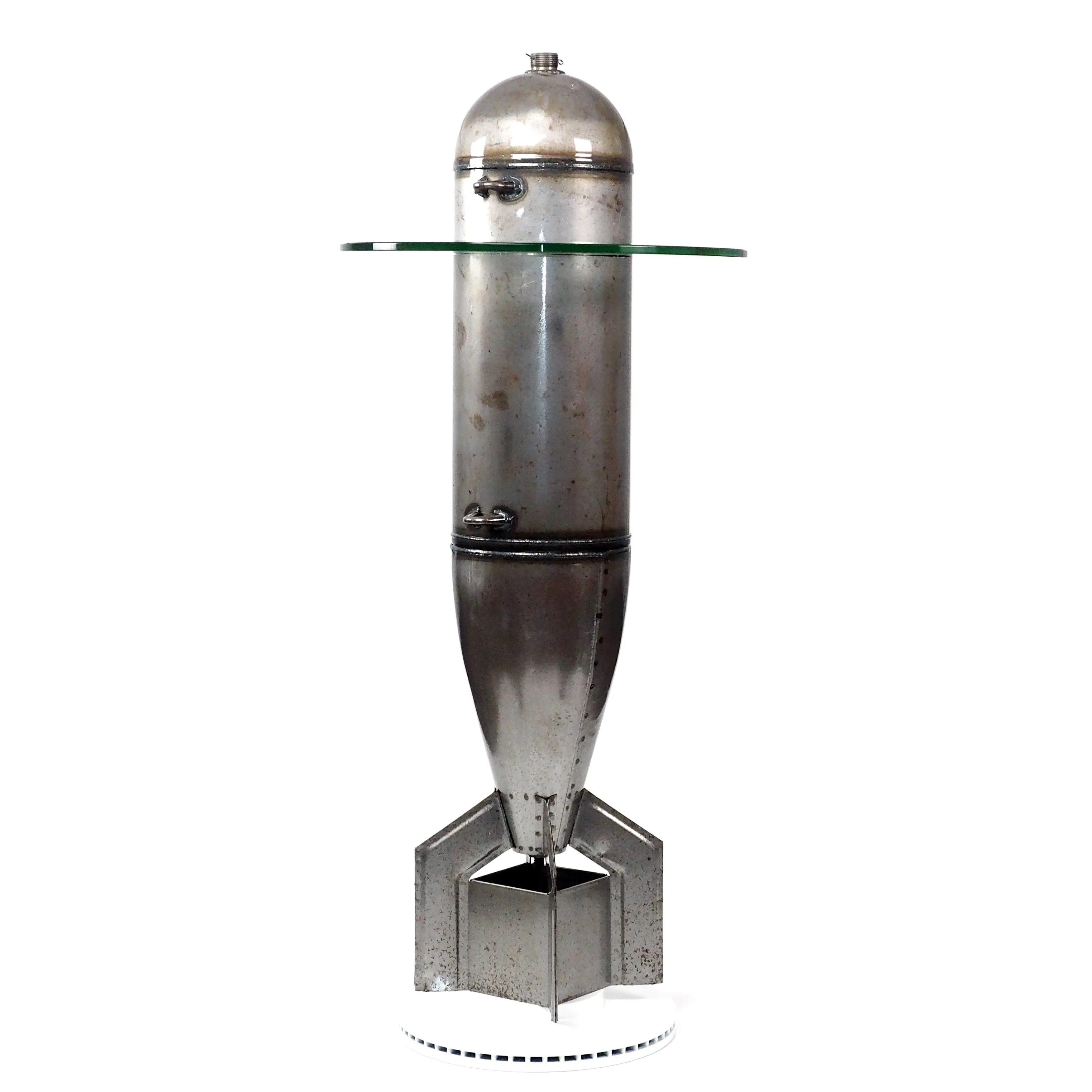 1960's MK-15 Mod 4 USA Navy Military Raw Practice Bomb Martini Side Office Table