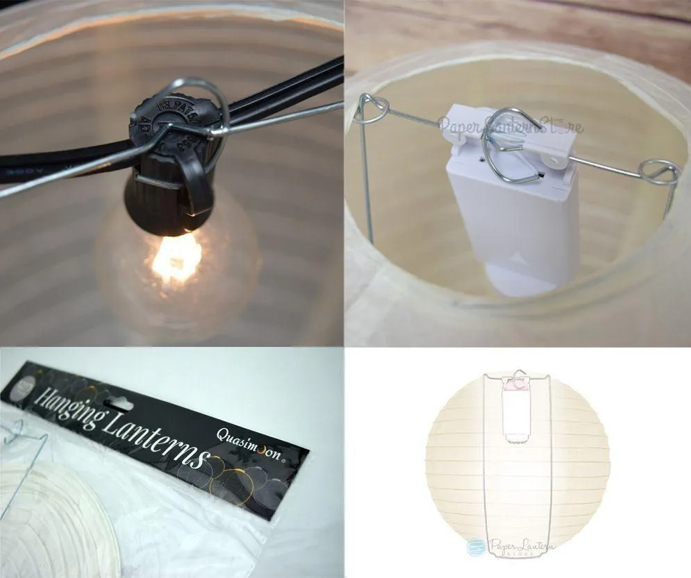 24" Ivory Round Paper Lantern, Crisscross Ribbing, Chinese Hanging Wedding & Party Decoration