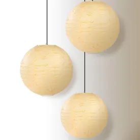 3-Pack 12" Ivory Dragon Cloud Premium Texture Fibrous Paper Lantern