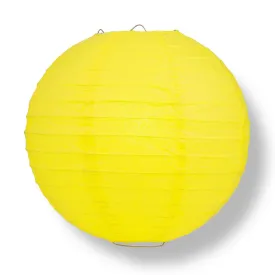30 Inch Yellow Jumbo Parallel Ribbing Round Paper Lantern (Value Packs)