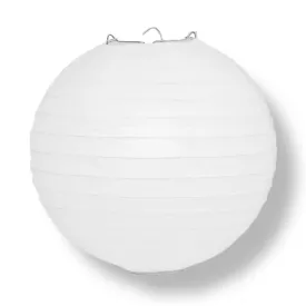 36 Inch White Parallel Ribbing Jumbo Paper Lantern