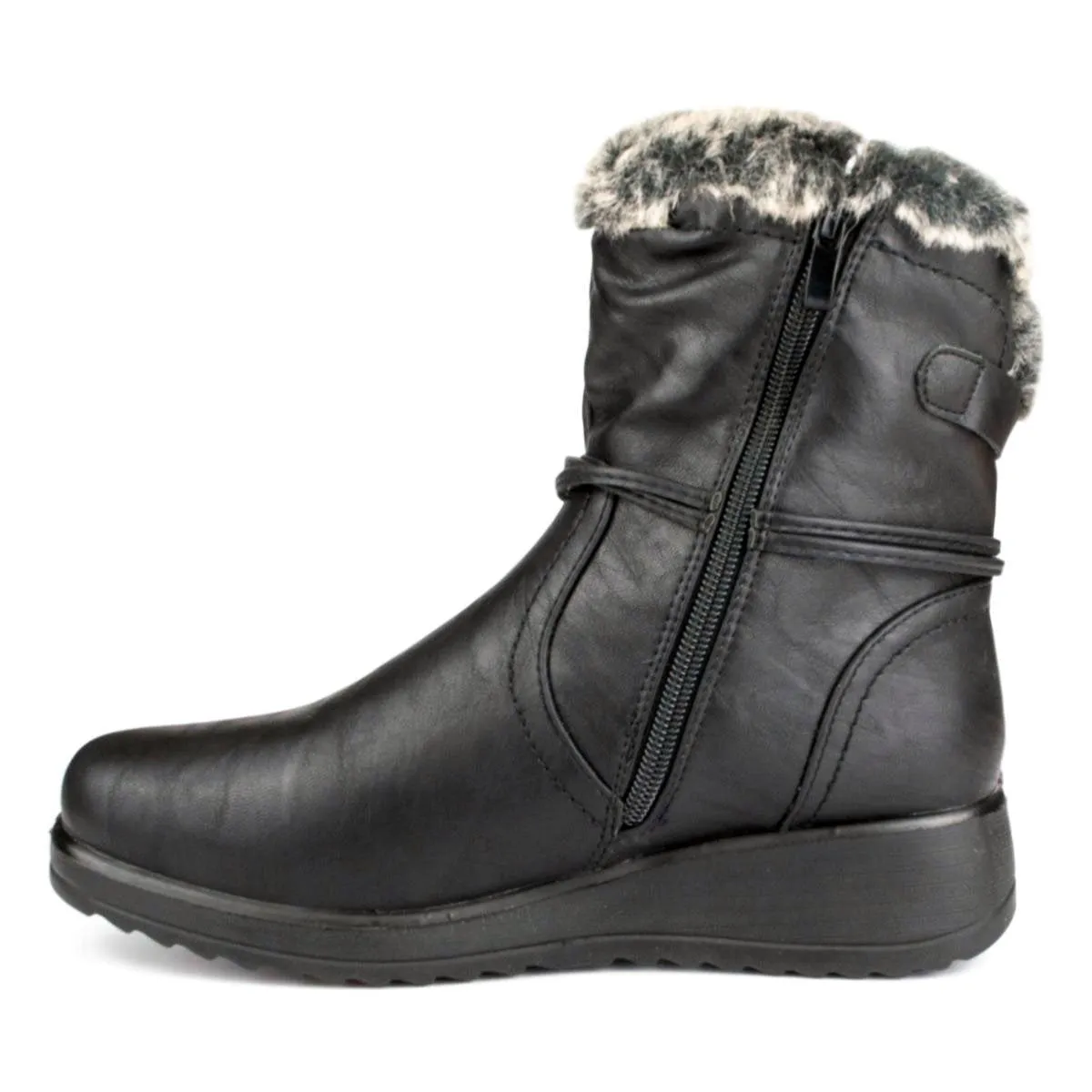 Amaretti Faux Fur Boot Black