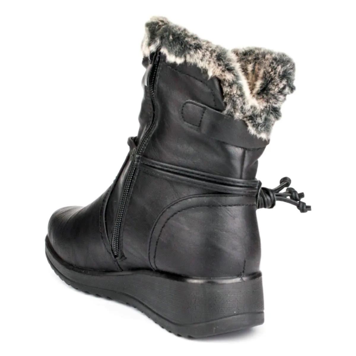 Amaretti Faux Fur Boot Black