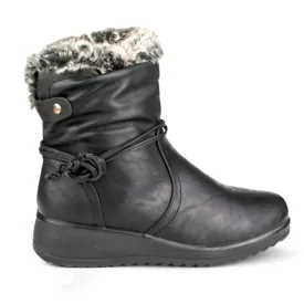 Amaretti Faux Fur Boot Black