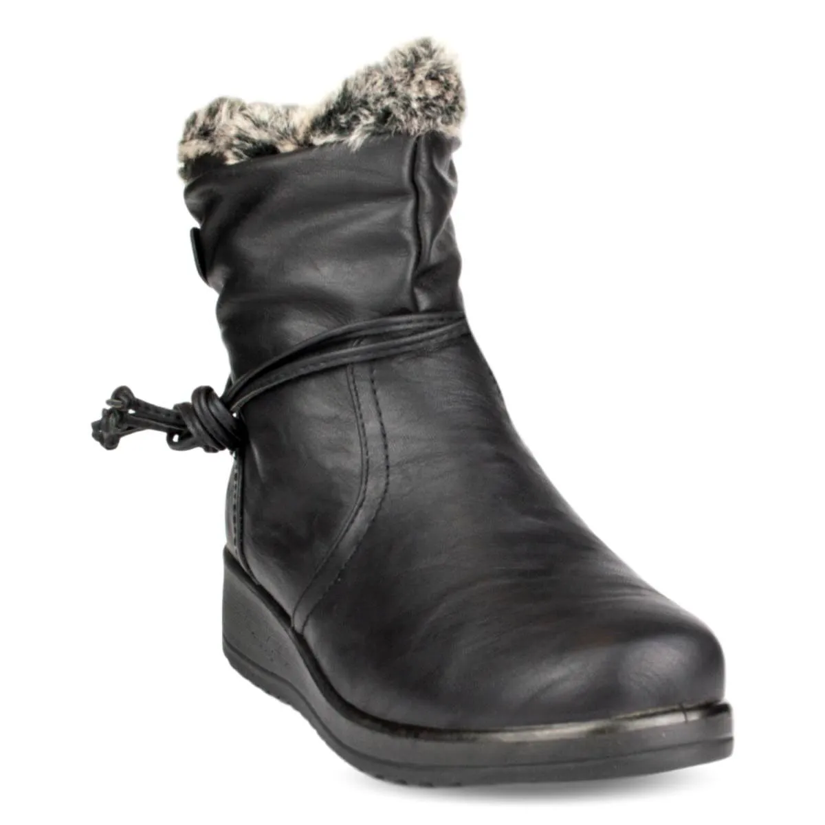 Amaretti Faux Fur Boot Black