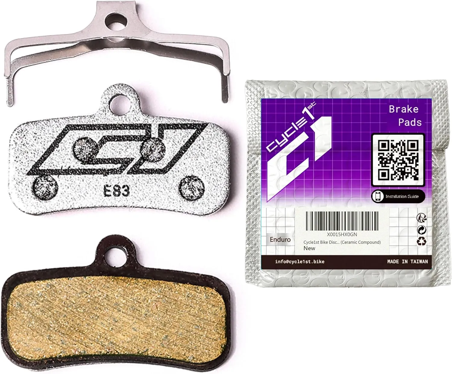 Bike Disc Brake Pads Compatible with/Replacement for Shimano 4-Piston Caliper: XTR XT Surron SLX Deore Saint Zee Tektro TRP-for Mountain Bikes/MTB 83 (Ceramic=Silver: 1 Pair)