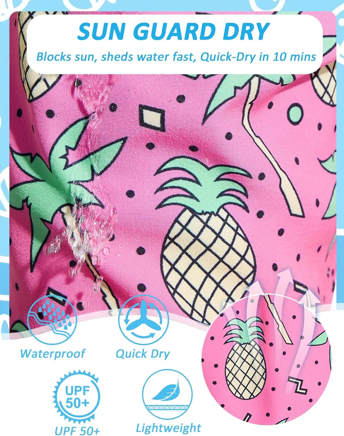 Boys Swim Trunks Toddler Swim Shorts Quick Dry Comfort Bathing Suit Sun Protection Swimwear with Pockets 2-16 Years
