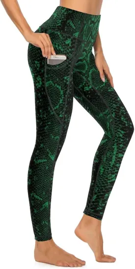 Cerburny High Waisted Exercise Yoga Pants with Pockets Workout Leggings for Women Running Pants