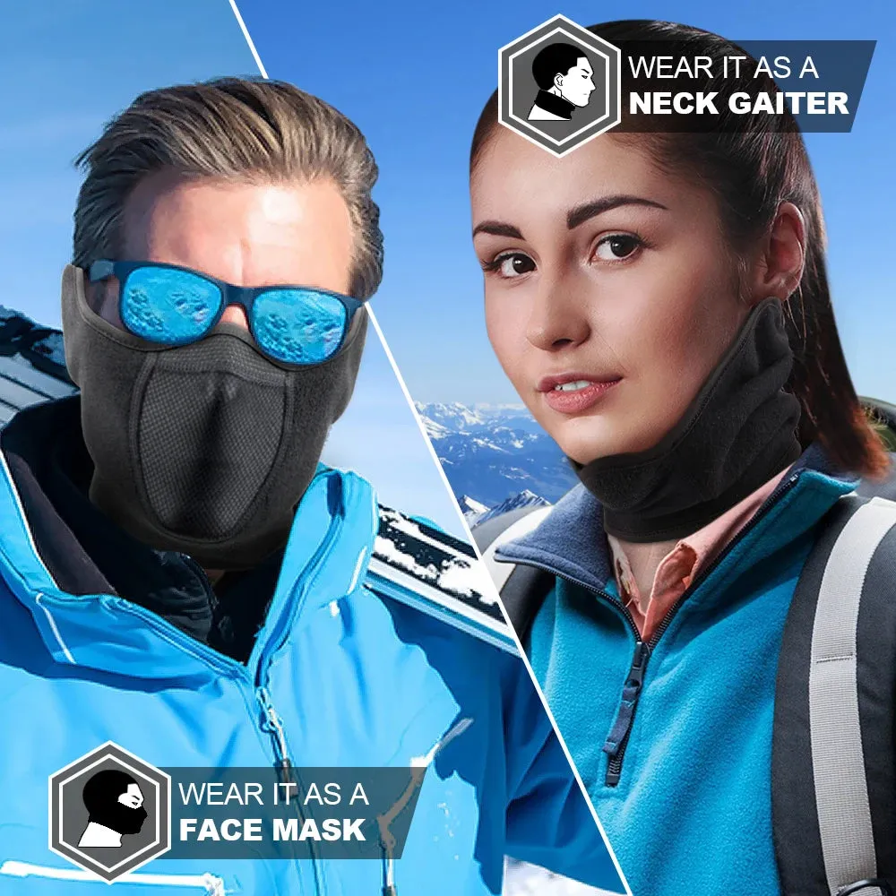Coats / Jackets: Thermal Fleece Balaclava. Full Face Mask. Warm and Windproof.