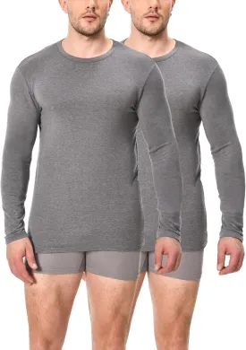 Comfneat Men's Thermal Long Sleeve Undershirts Lightweight Soft Base Layer Crew Neck
