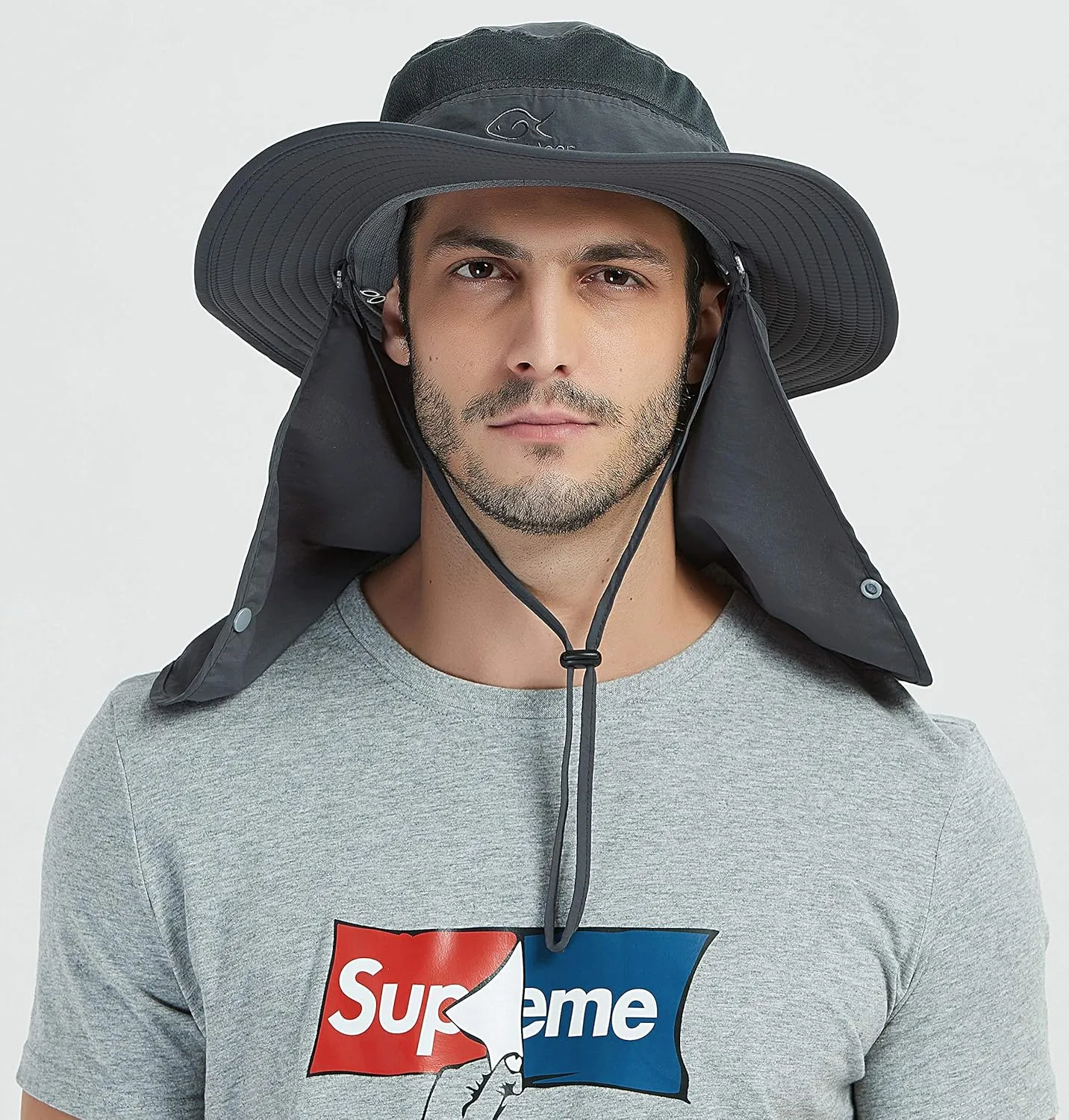 DDYOUTDOOR 07-281 Fashion Summer Outdoor Sun Protection Fishing Cap Neck Face Flap Hat Wide Brim