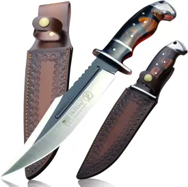 (DeHong-88 Hunting Knife, 7.1" (about 18 cm) Fixed Blade Tactical knife Configure leather scabbard,Camping, survival Slicing, Boning, Gift Collection