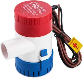 Dontmiss Submersible Boat Bilge Water Pump 12v 1100gph Non-Automatic Marine Electric Bilge Pump for Ponds, Pools, Spas Silent, Boat Caravan RV Submersible