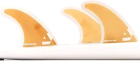 DORSAL Surfboard Fins Thruster 3 Set FCS Compatible Bamboo Medium Fiberglass with Bamboo Hexcore