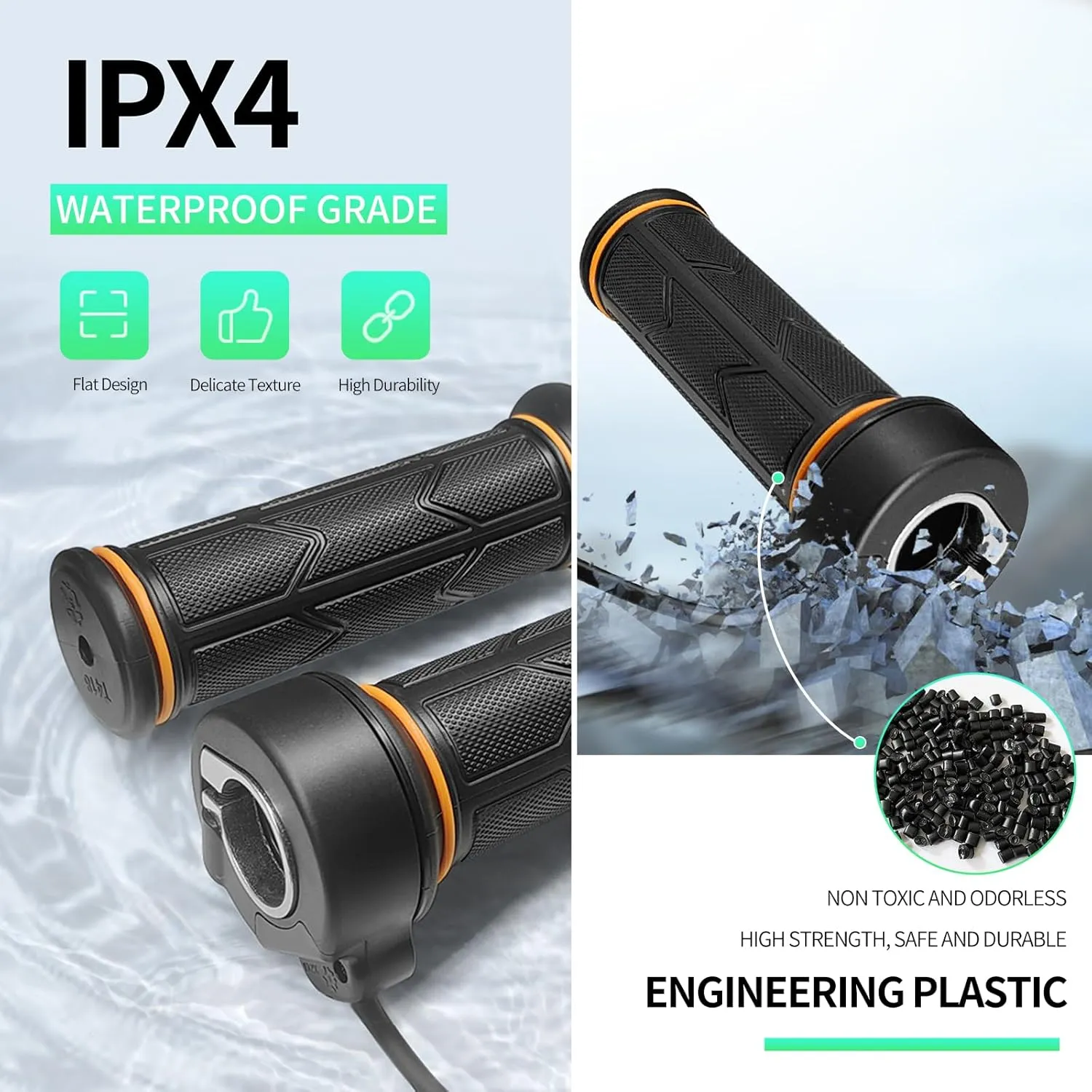 Electric Bike 20X Full Half Twist Throttle Right Handle Throttle 3PIN Female Connector for BBS01 BBS02 BBSHD Mid Motor Electric Bicycle Accelerator