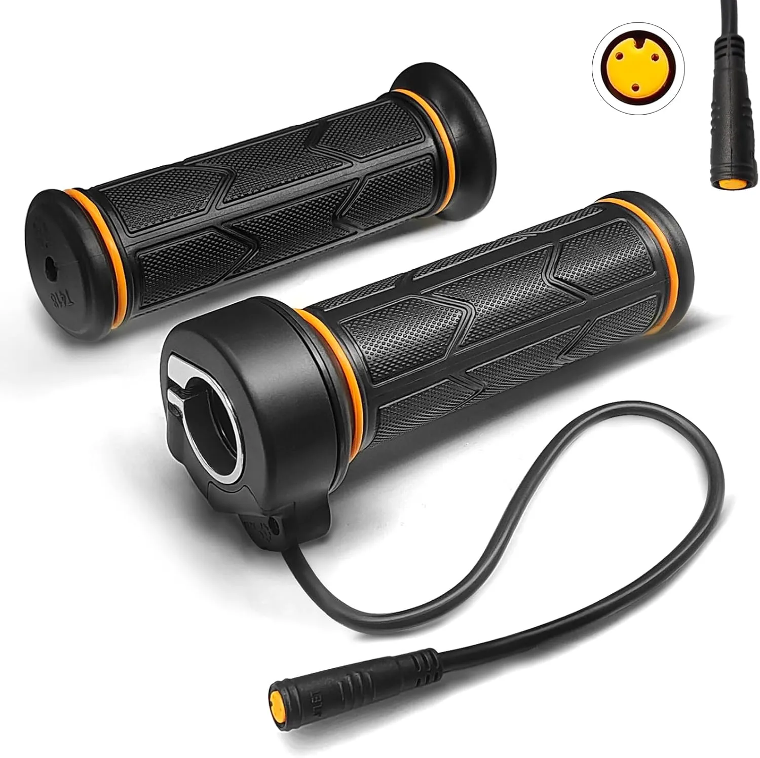 Electric Bike 20X Full Half Twist Throttle Right Handle Throttle 3PIN Female Connector for BBS01 BBS02 BBSHD Mid Motor Electric Bicycle Accelerator