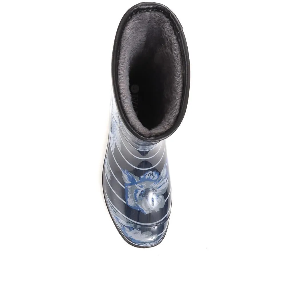 Floral Print Calf-length Wellies - ITAJA36005 / 323 127