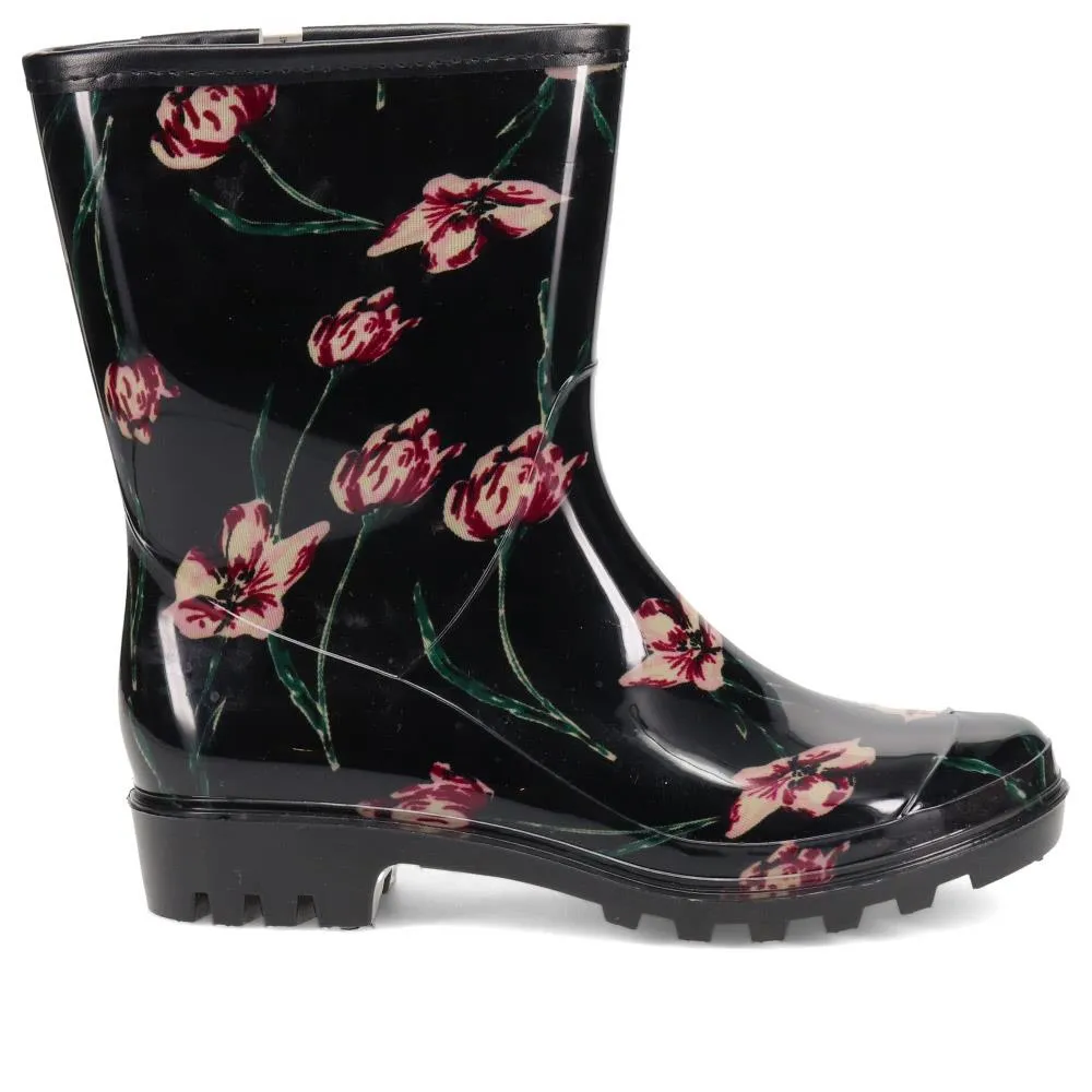 Floral Print Calf-length Wellies - ITAJA36005 / 323 127