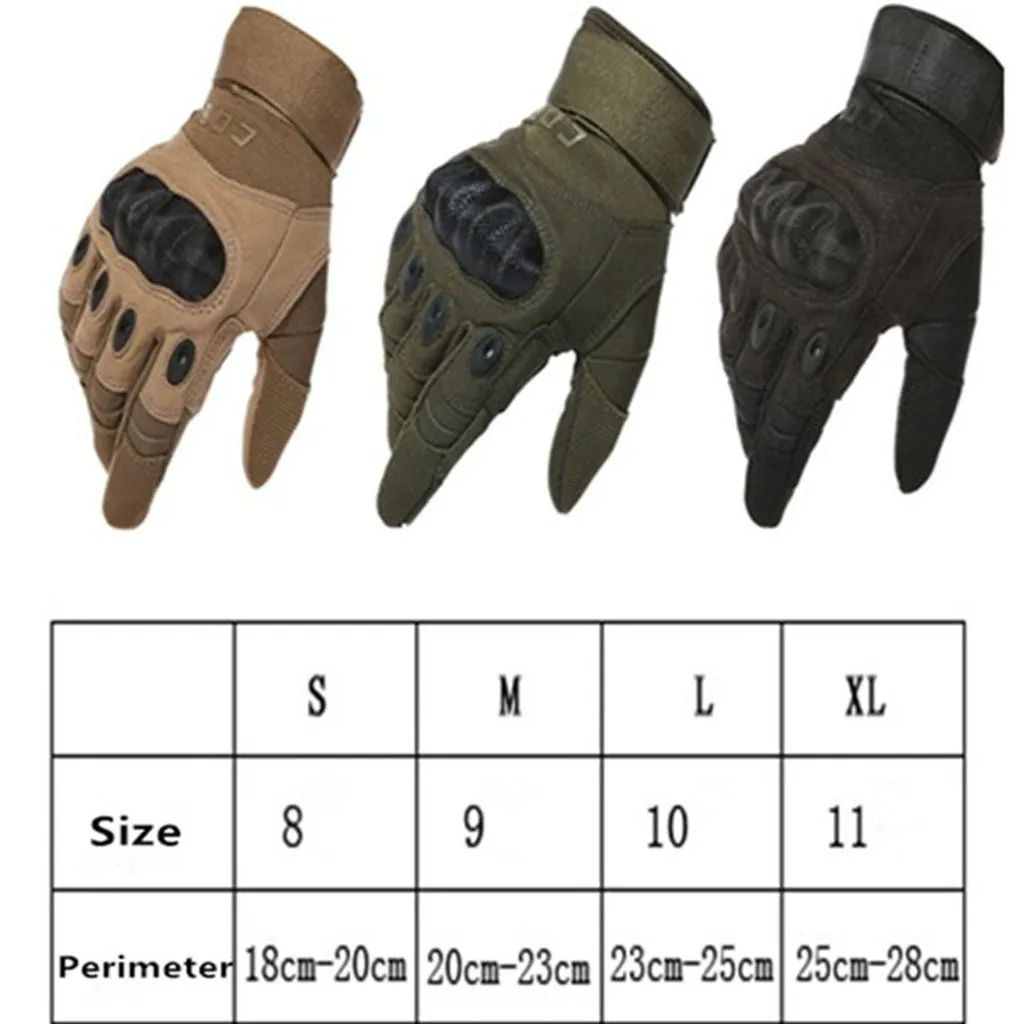 Gloves Hard Military Knuckle Tactical Gloves Motorbike Motorcycle ATV Riding Army Combat Full Finger Gloves for Men