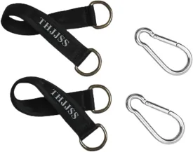 Hammock Tree Swing Straps Kit,Short Hanging Straps 2 Pack with 2 Heavy Duty Carabiner Hooks(Holds 440lbs) for Swing Hammocks Seat Pulley System Gym Equipment