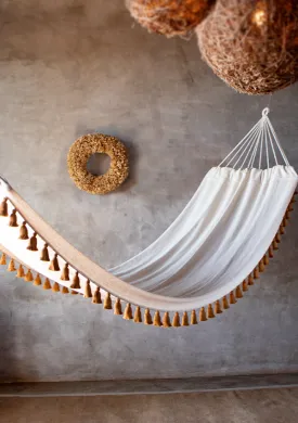 Handwoven Copper Tasseled Hammock