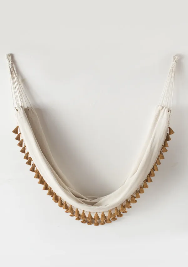 Handwoven Copper Tasseled Hammock