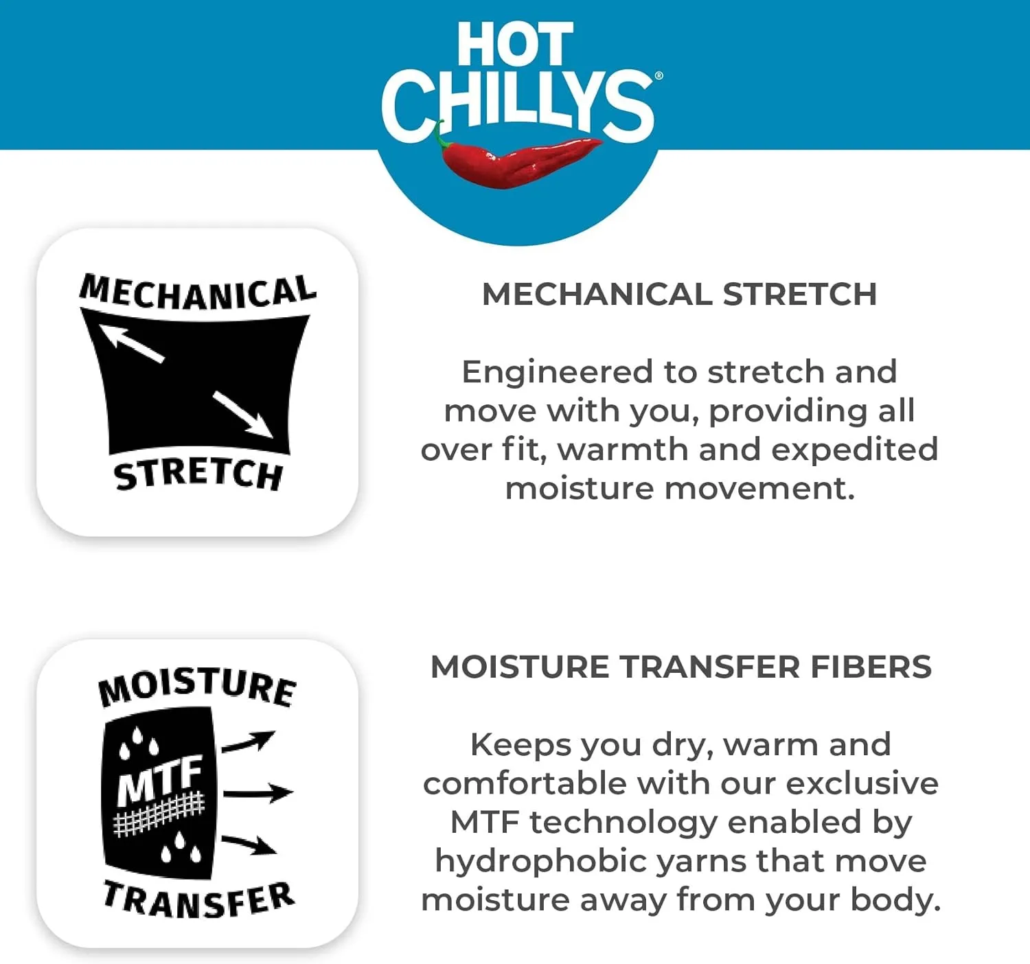 Hot Chillys Men's Pepper Bi-Ply Thermal Warming Midweight Relaxed Fit Stretching Base Layer Long Sleeve Crewneck