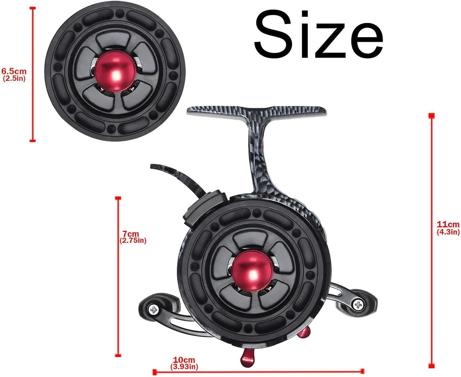 Ice Fishing Reel Fishing Tackle Casting Reel Fishing Raft Wheel for Reservoirs Lakes Rivers