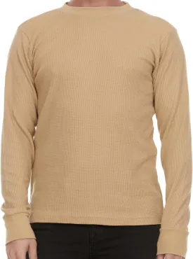 JMR Mens Heavyweight Waffle Thermal Shirt - 100% Cotton Long Sleeve - Wear as Base Layer or Standalone - Warm & Breathable