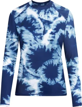 Kanu Surf Women's Standard Miranda Long-Sleeve UPF 50 Rashguard, Beach Girl Navy, Large