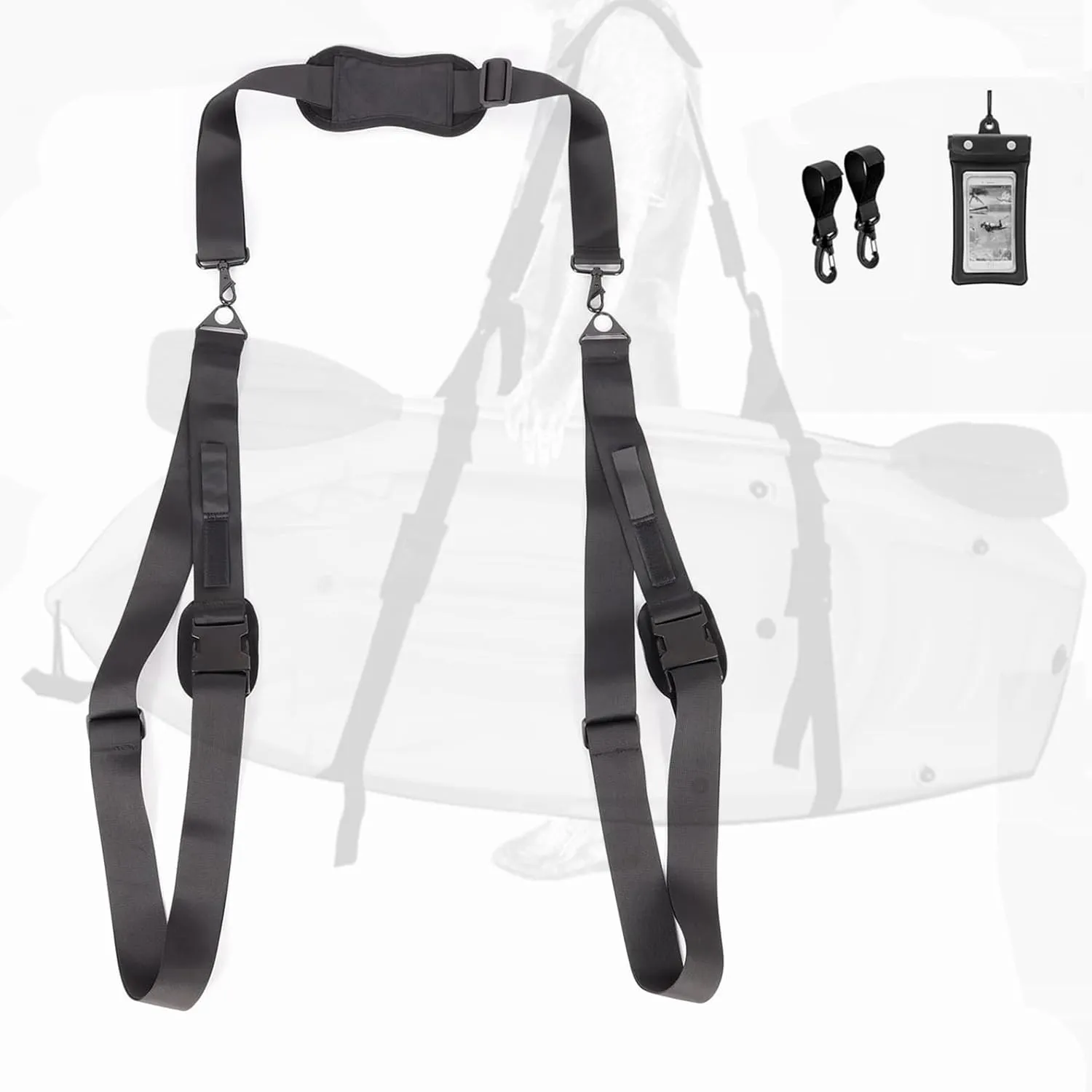 Kayak Surfboard Shoulder Strap Hands-Free, SUP Carrying Adjustable Strap, Padded Shoulder Sling Paddle Board Canoe Kayak Accessories, Paddle Board/Surfboard Shoulder Strap