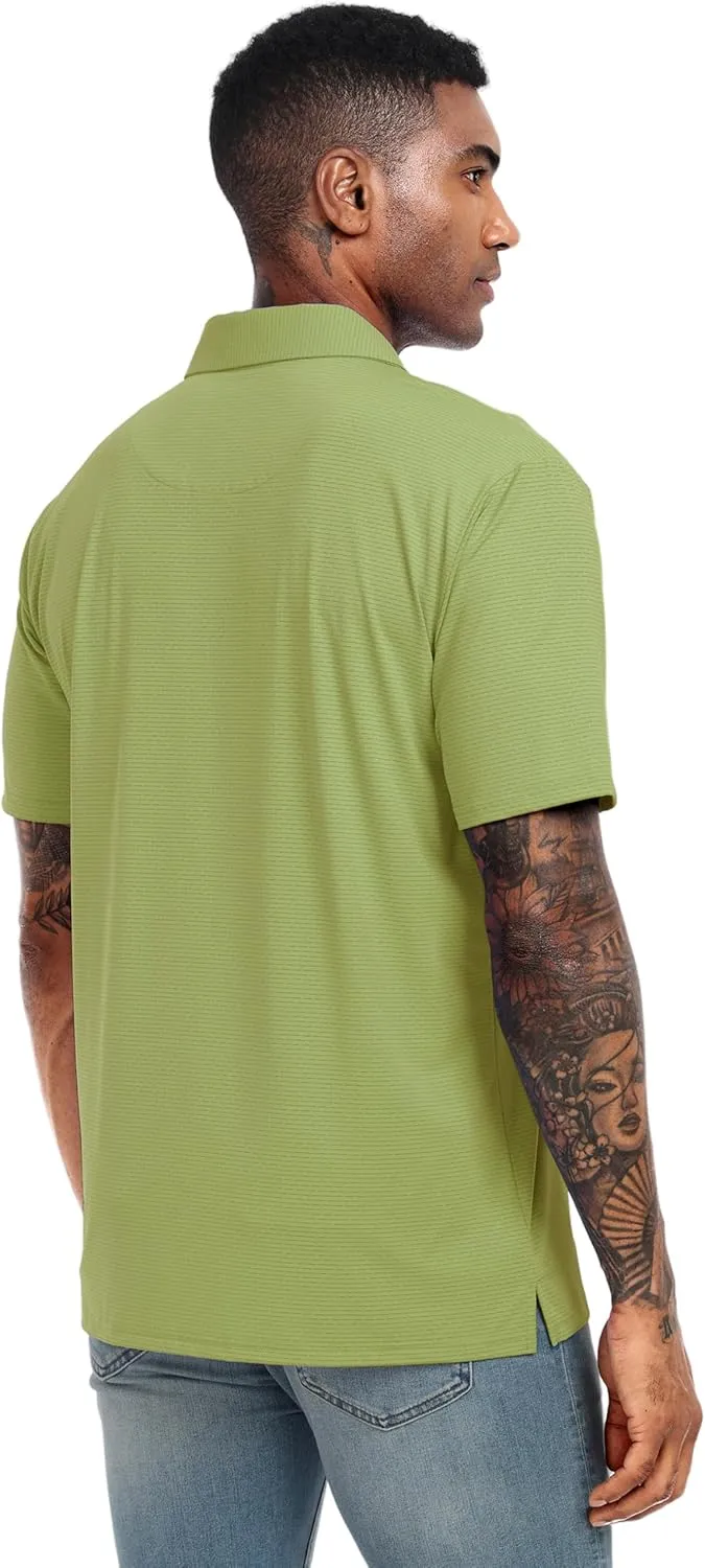 Men's Golf Polo Shirts UPF 50  Short Sleeve Dri Fit Polos Stretch Performance Collared Golf Casual Work Business Wear