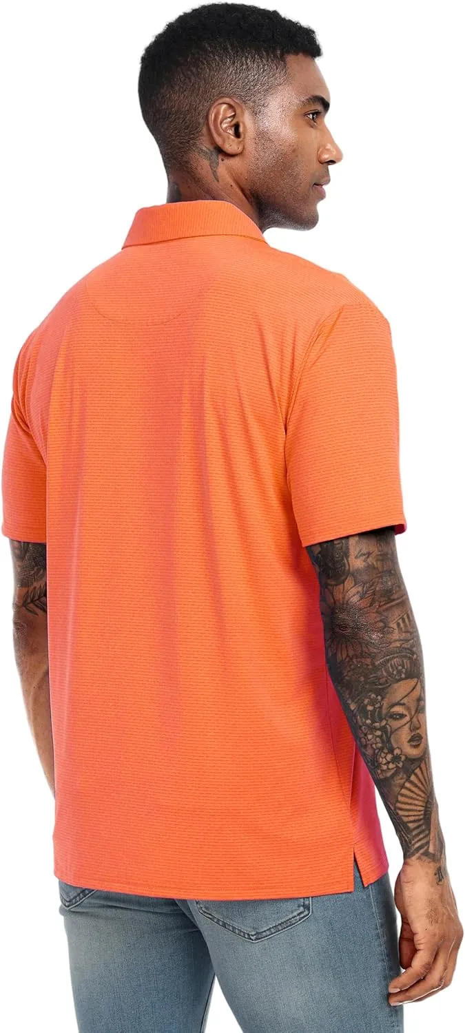 Men's Golf Polo Shirts UPF 50  Short Sleeve Dri Fit Polos Stretch Performance Collared Golf Casual Work Business Wear