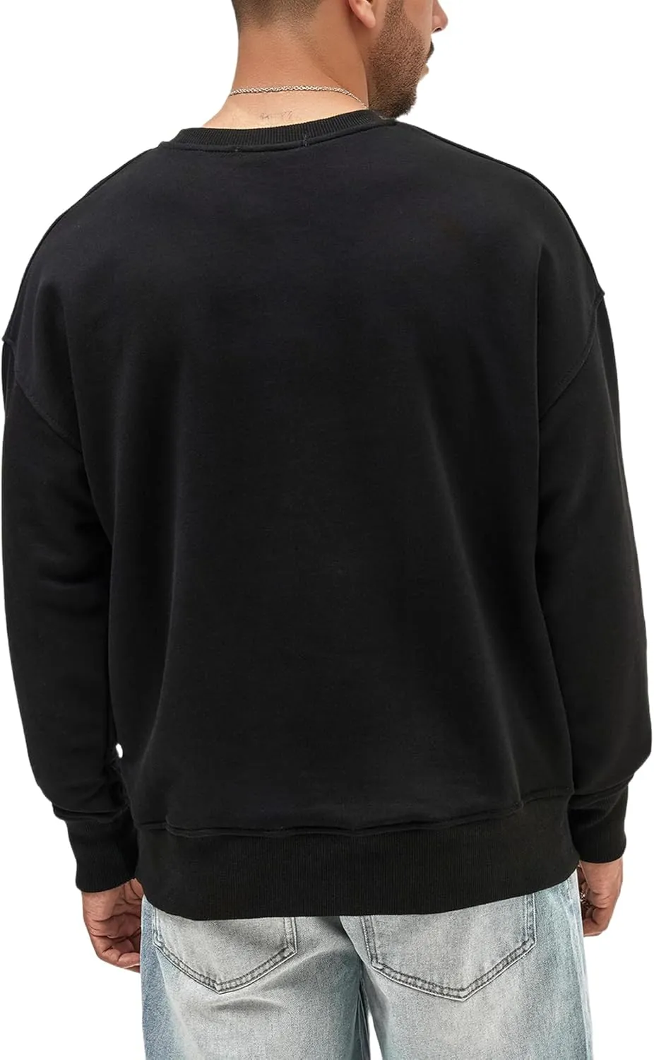 Men's Soft Crewneck Sweatshirt Breathable Crew Neck Pullover Outdoor Athletic Long Sleeve Sweatshirts