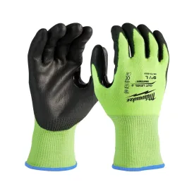 Milwaukee 48738924 XXL Cut Level 2 High Visibility Polyurethane Dipped Gloves
