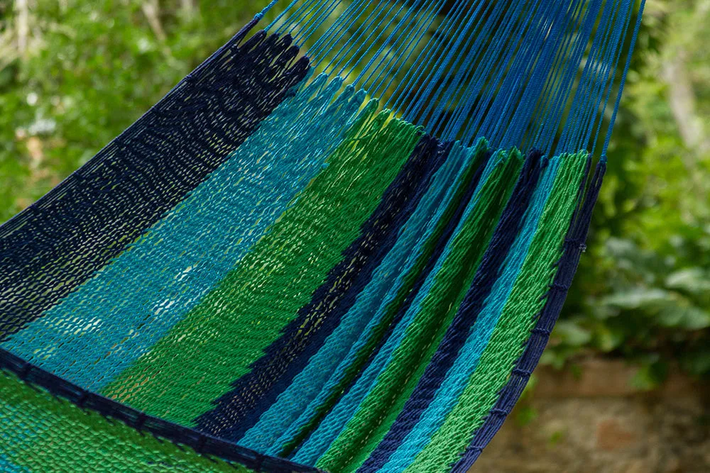 NNEDSZ  Size Outoor Cotton Mayan Legacy Mexican Hammock in Oceanica