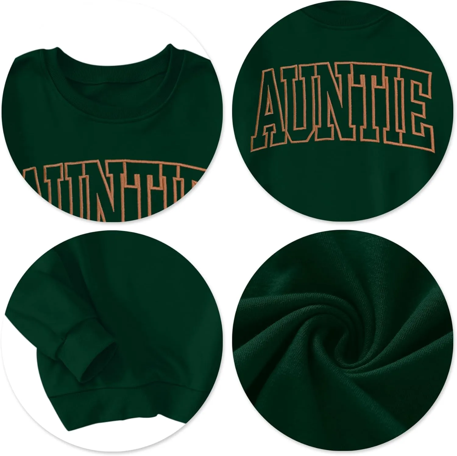 Oversized Aunt Sweatshirt Women: Auntie Tshirt Cool Aunt Shirt Long Sleeve Casual Pullover Tops