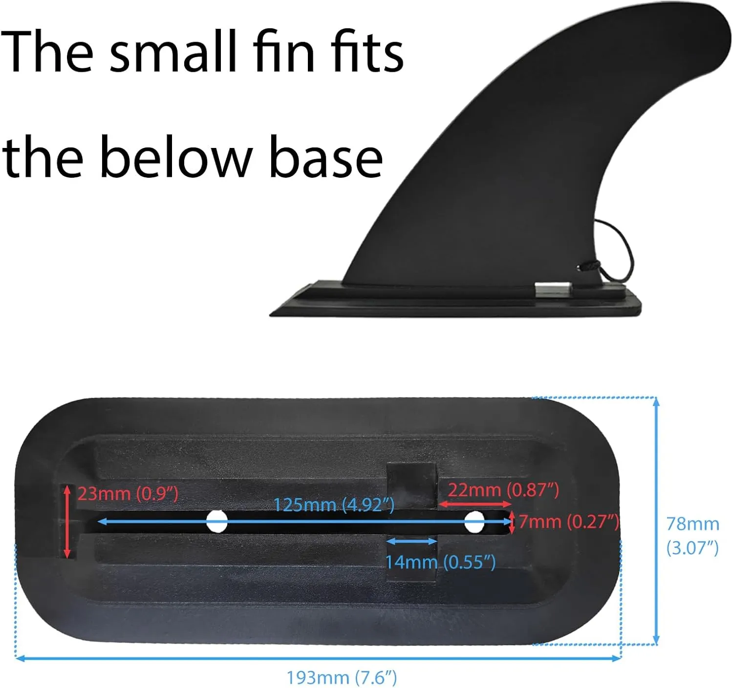 Paddle Board Fins Replacement Set of 3 (1P 9" & 2P 5"), Choose from Three Options, Nylon Fiberglass Reinforced Detachable Quick Release Paddleboard Fin for Most ISUP, Inflatable Paddleboard