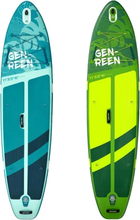 Paddle Board Stand up Paddle Board Inflatable sup Board Newly Improved 4 Grips 3 fins Products and Designs Exclusively for Japanese customers Ultra Stable11'6"33"Monstera Powder Blue