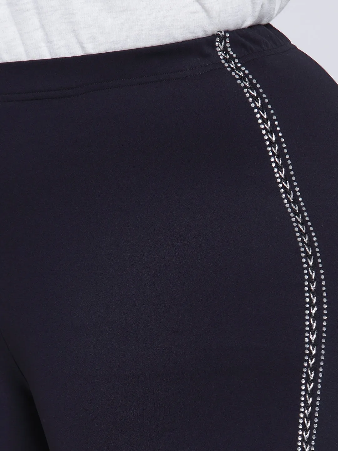 plusS Women Black Churidar Leggings