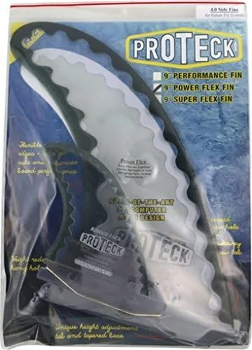 Pro Teck Power Flex Smoke 3 Fin Combo Set Includes 9" Center Fin / 4" Side Fins