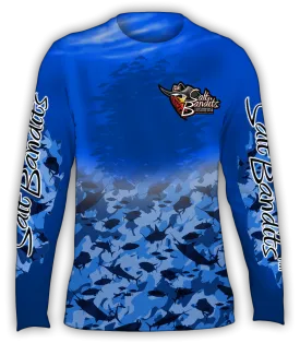 Salt Bandits™ Tuna-Marlin Blue Camouflage Performance Long Sleeve T-Shirt