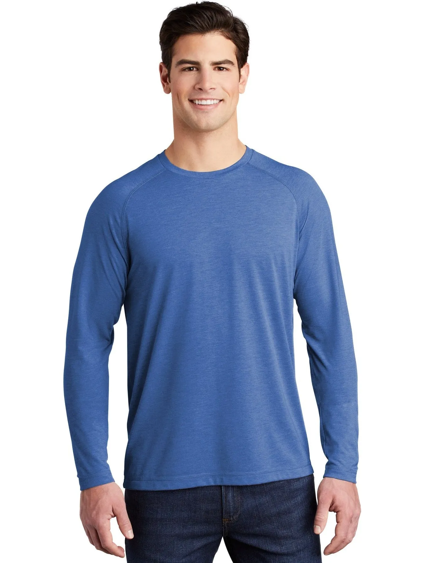 Sport-Tek Posicharge Long Sleeve Tri-Blend Wicking Raglan Tee