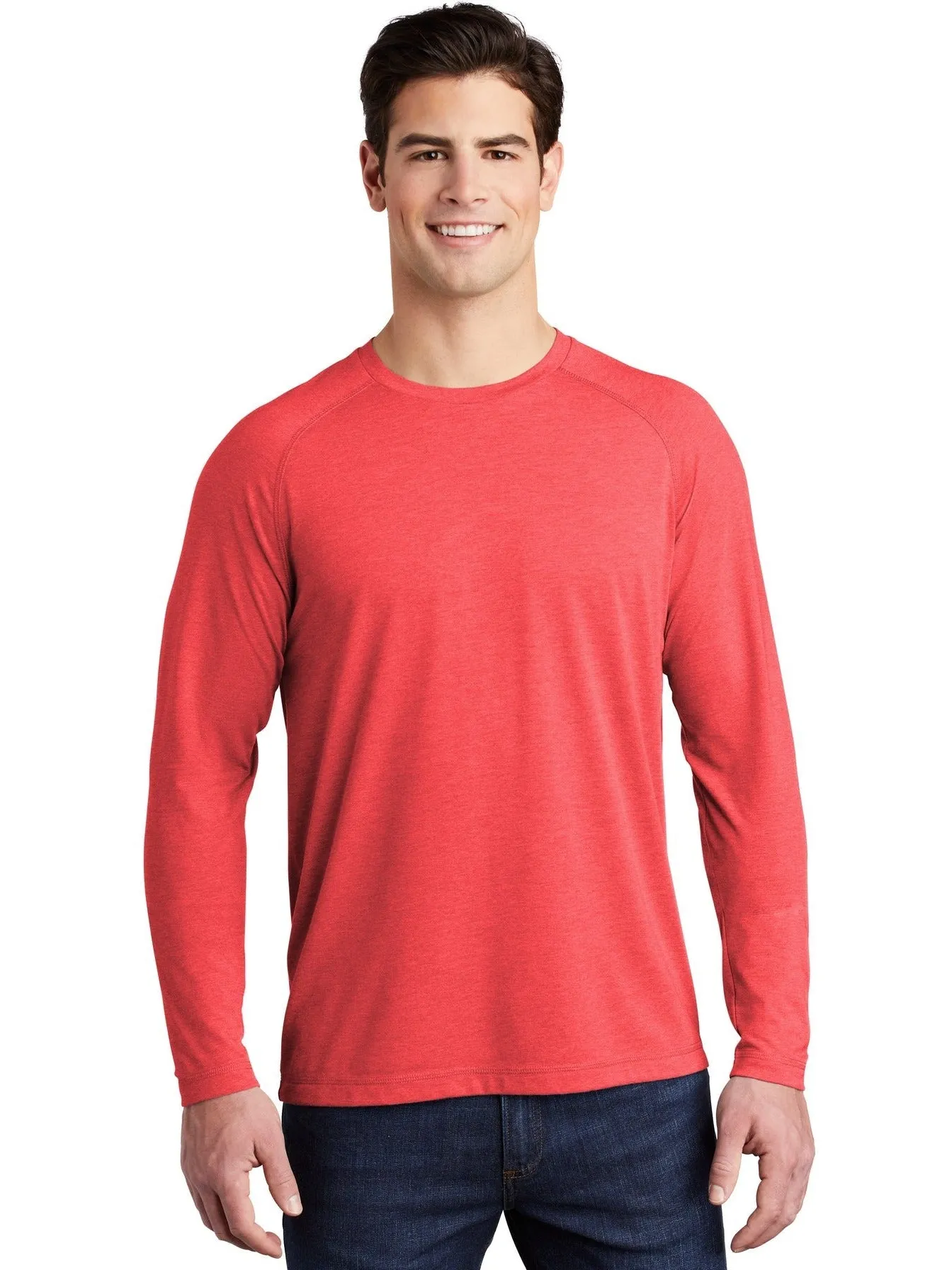 Sport-Tek Posicharge Long Sleeve Tri-Blend Wicking Raglan Tee