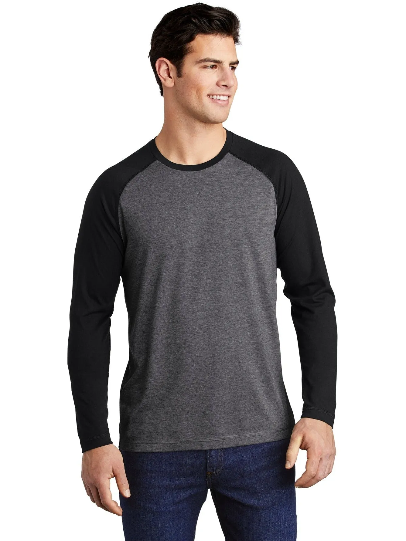 Sport-Tek Posicharge Long Sleeve Tri-Blend Wicking Raglan Tee