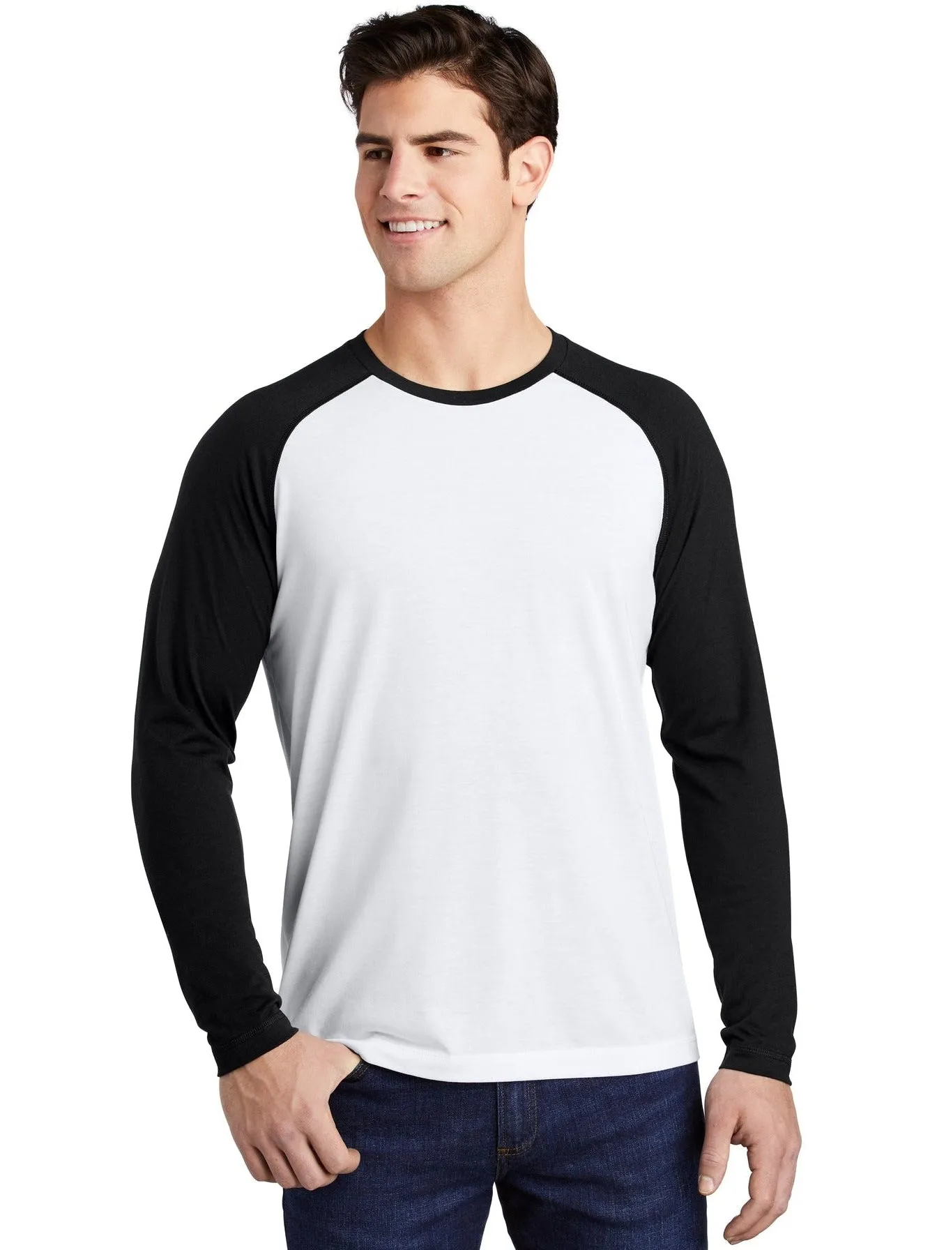 Sport-Tek Posicharge Long Sleeve Tri-Blend Wicking Raglan Tee