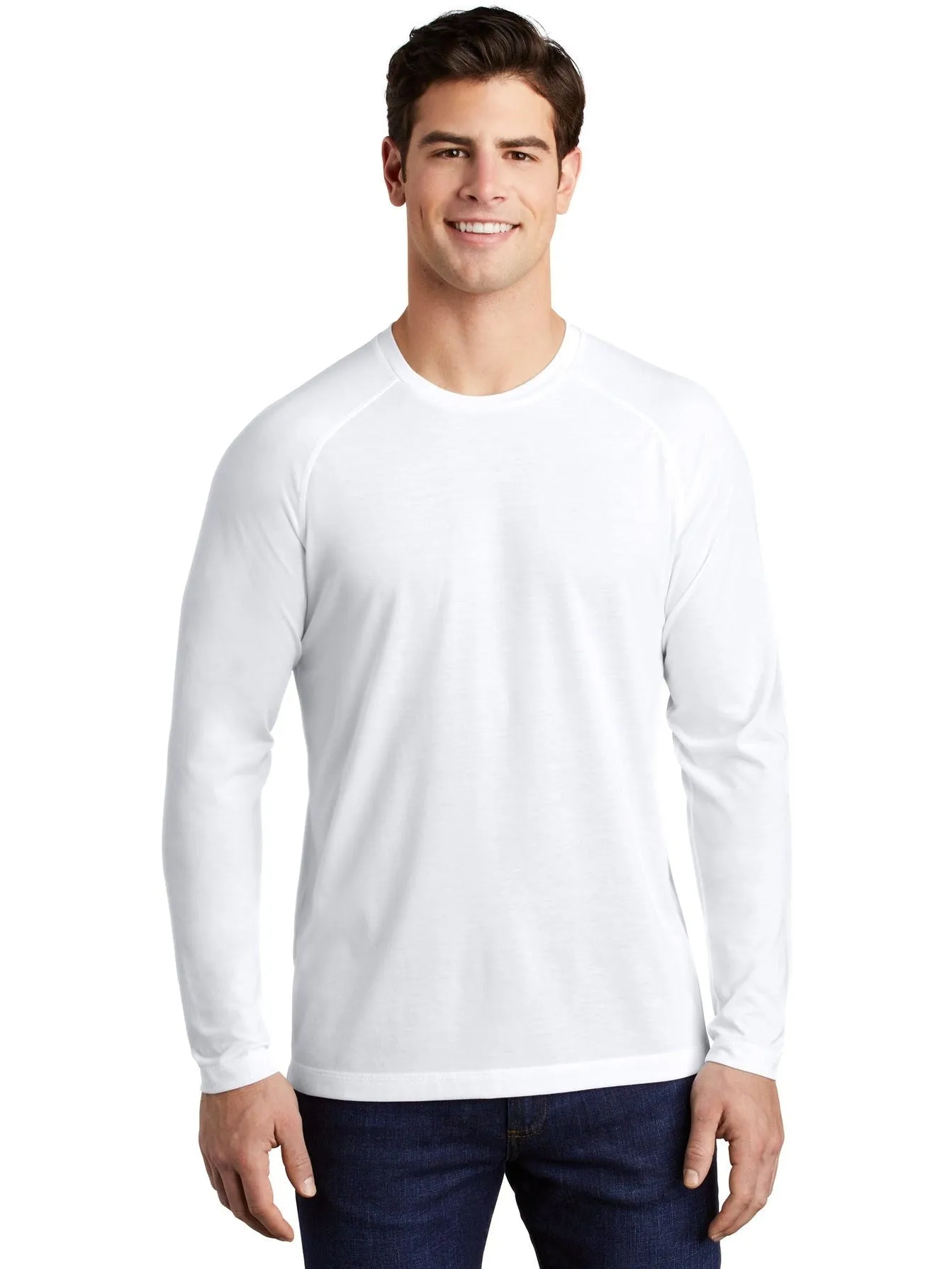 Sport-Tek Posicharge Long Sleeve Tri-Blend Wicking Raglan Tee