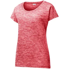Sport-Tek Women's Deep Red Electric PosiCharge Electric Heather Sporty Tee