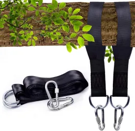 Tree Swing Straps Hanging Kit Holds 2400lbs by Staythere, Two 8ft Straps with Safety Lock Carabiners, Hammock, Swing Sets and More Hammocks
